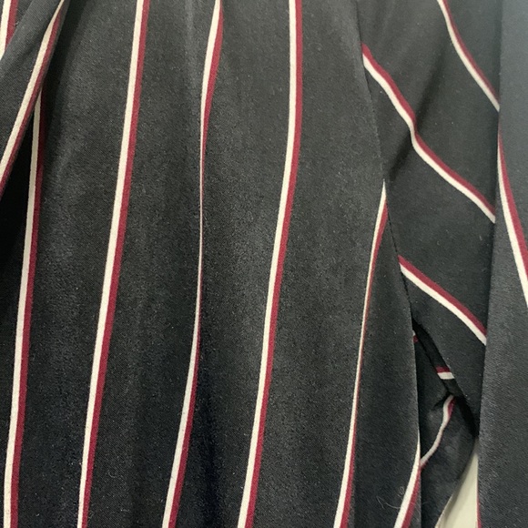 Gently used striped waist tie long sleeve dresss - Picture 2 of 4